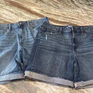 Sonoma Blue Denim Women’s Shorts - Two-Tone Light & Dark Wash